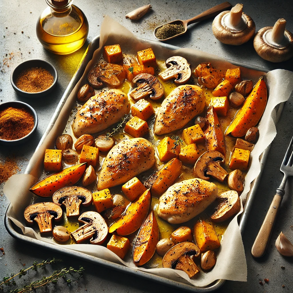 A Warm Winter Night and a Simple Sheet Pan Dinner